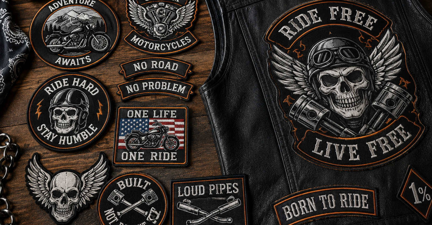 Create a custom motorcycle patch