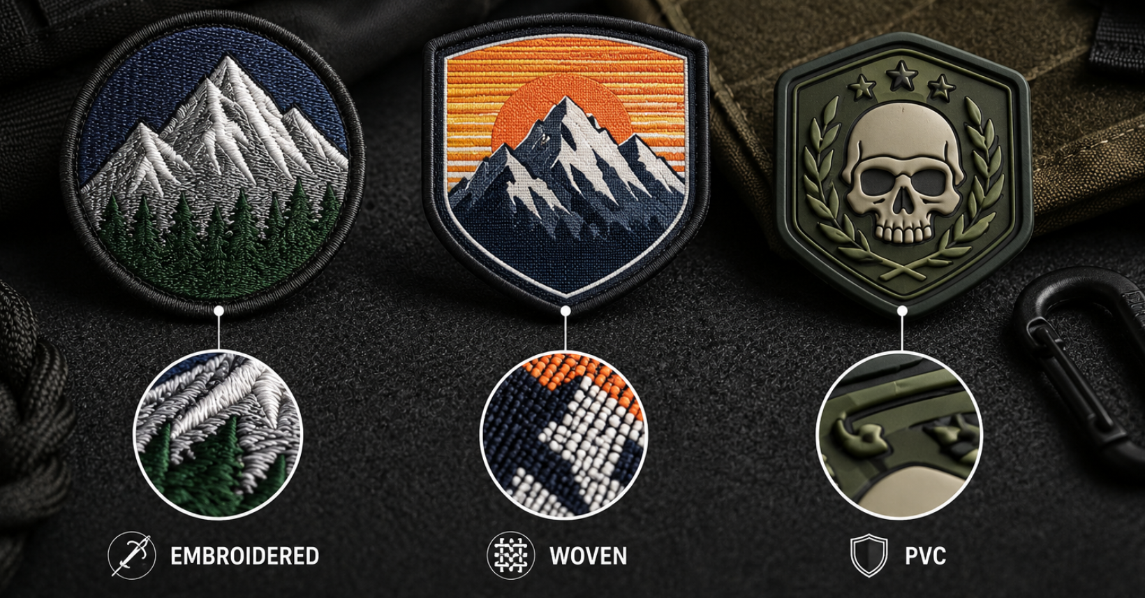 Embroidered, Woven & PVC Patches