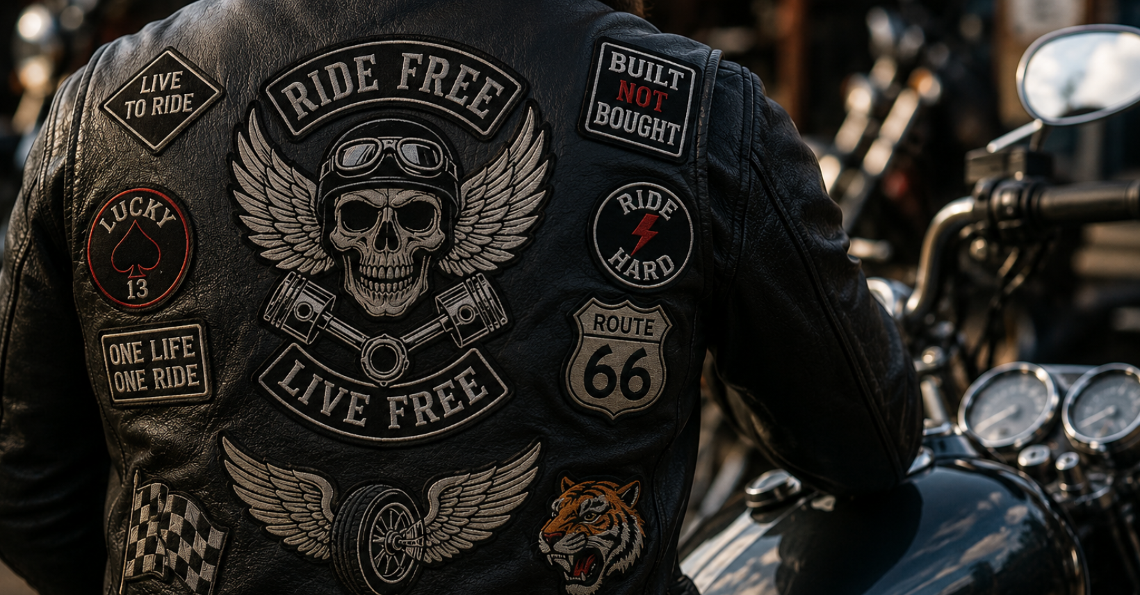 custom biker patches