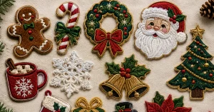 Embroidered Patch Designs For Christmas