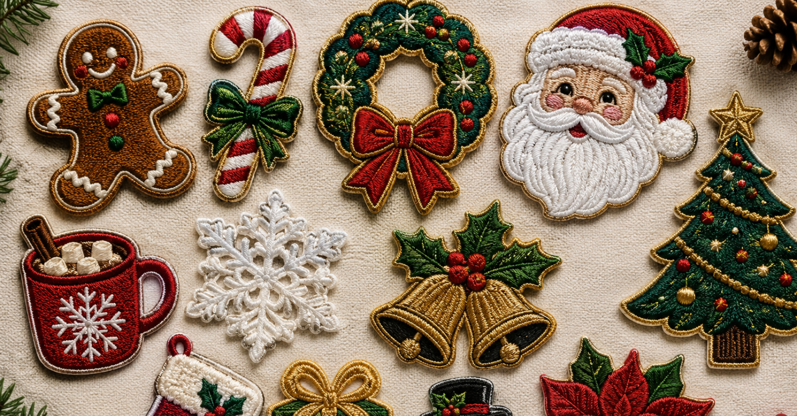 Embroidered Patch Designs For Christmas